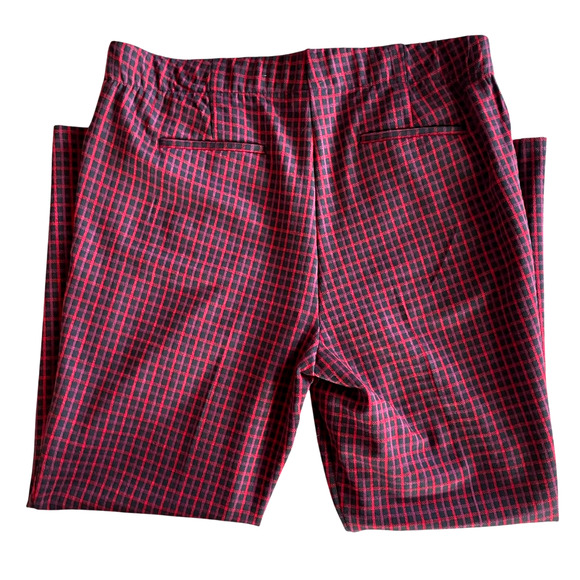 J JILL Size XL Ponte Slim Leg Black/Red/Purple Pull-On Stretch Pockets Pants NWT - Picture 5 of 8